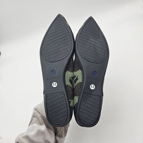 Rothys The Point Olive Camo Slip On Flats Womens Size 5.5 NEW - Picture 5 of 7
